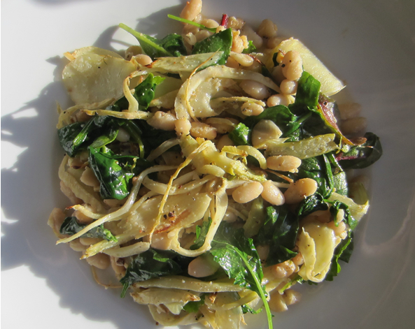 Roasted Fennel with Beans and Greens