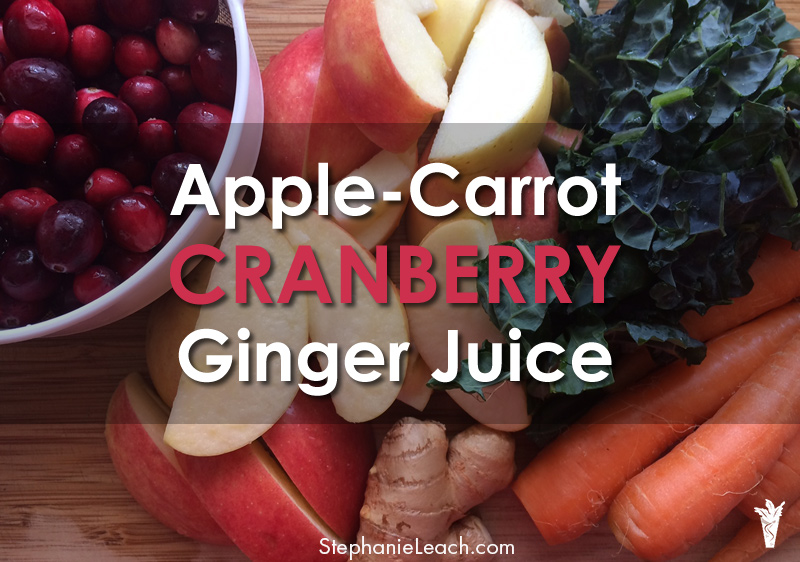 Apple Carrot Cranberry Ginger Juice Ingredients