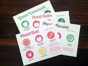 Free Juice Recipe Cards for High Cholesterol