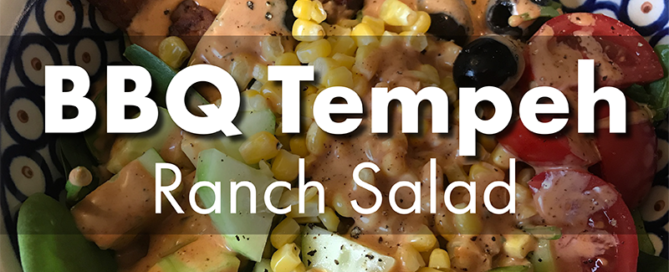 BBQ Tempeh Ranch Salad Recipe Vegan Plant-Based