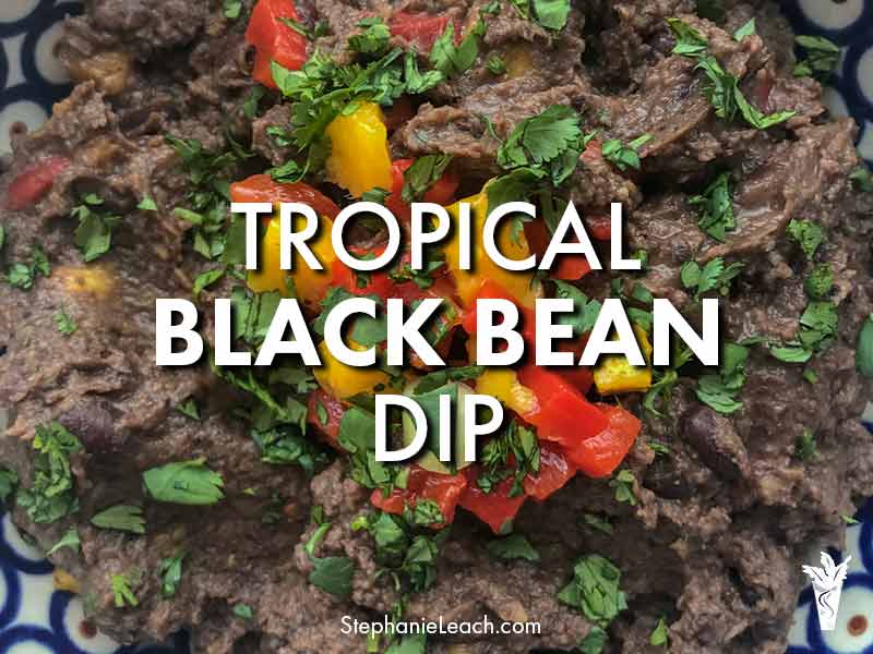 Tropical Black Bean Dip Recipe Plant Based Vegan Oil Free