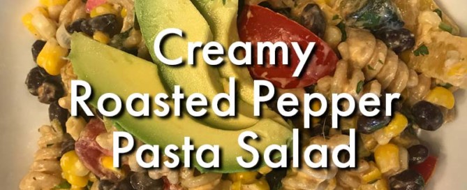 Creamy Roasted Pepper Pasta Vegan WFPB Oil-Free Recipe